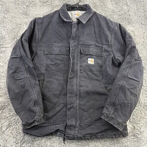 Carhartt Jacket Men's Xl Tall Black Flame Resistant FR Coat HRC 4 101610-001